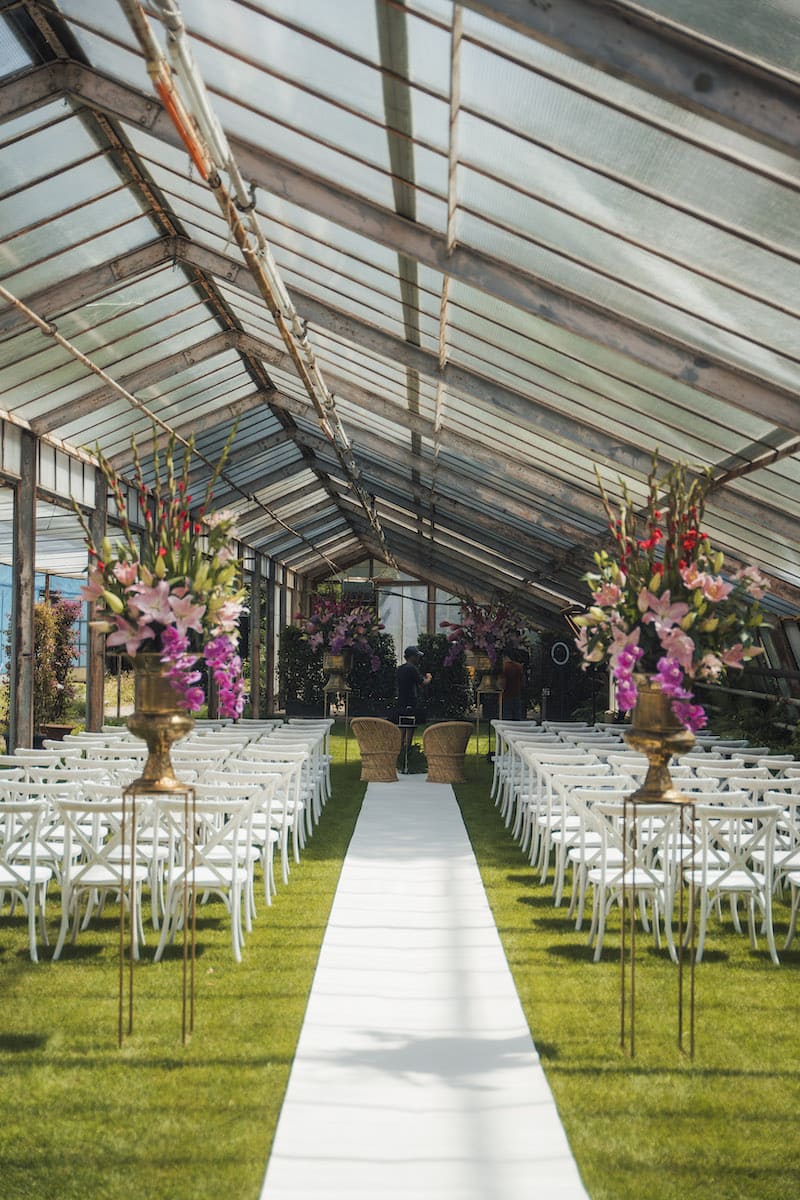 Saal Hochzeit Gewächshaus